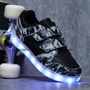 Fashion Rechargeable LED Sneakers Casual Shoes for Children