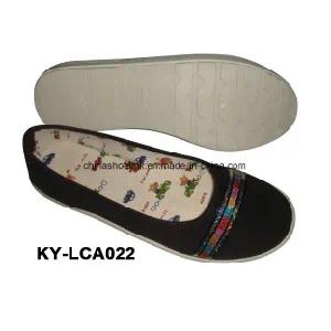 China Wholesale Lady Casual Shoes Canvas Upper Injection Sole