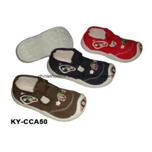 China Wholesale Child Casual Shoes Canvas Upper Injection Sole