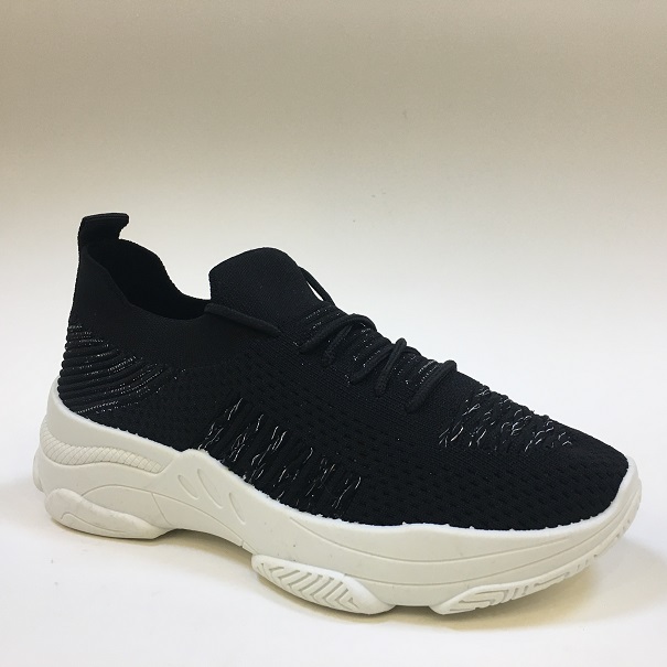 Stylish Breathable Knit Upper Women's Sports Shoes Slip On Casual Shoes for Ladies