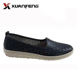 Fashion Women Genuine Leather Loafers with Rb Sole