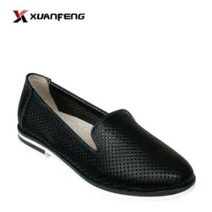Comfortable Lady′s Leather Loafers Shoes