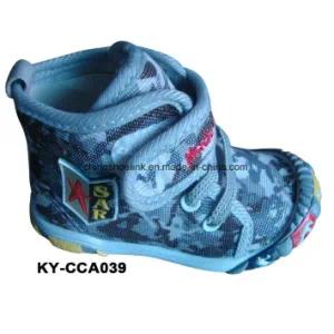 China New MID Cut Children Casual Comfort Boots Canvas Upper