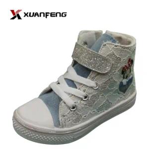 Fashion Wholesale Kids Injection Canvas Shoes High Top