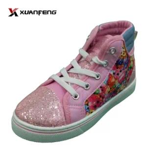 Fashion Wholesale Children′s Injection Canvas Shoes High Top