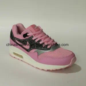Popular Women′s Sneakers Running Athletic Shoes in Pink Color