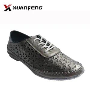 Fashion Women′s Genuine Leather Flat Casual Shoes