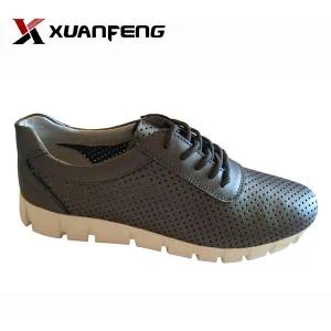 Hot Sale Action Leather Casual Women Dress Shoes with Rb Sole