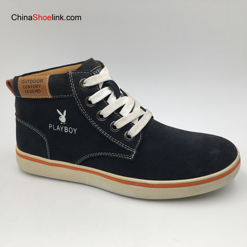 Good Quality Wholesale Men′s Leather Sneakers Boots for Outdoor Daily Walking